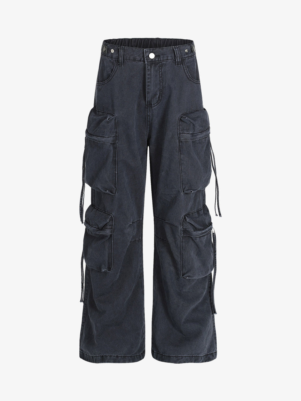 Men’s Utility Cargo Pants with Adjustable Ties – Functional Streetwear for Spring to Fal