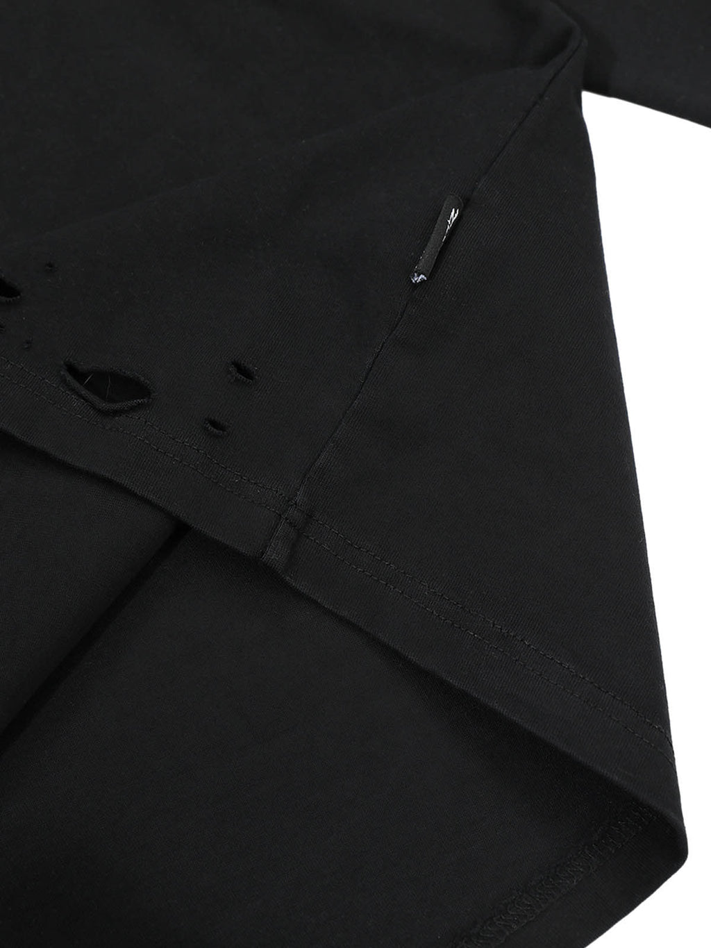 Distressed Number 09 Long Sleeve Top – Sporty Casual Cotton Tee for Spring and Fall