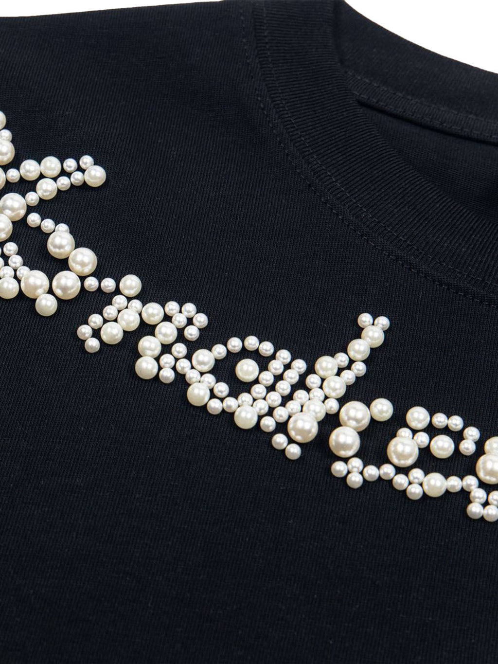 "Endless Choice" Rhinestone Embellished Black T-Shirt – Stylish Cotton Short Sleeve Top for Women