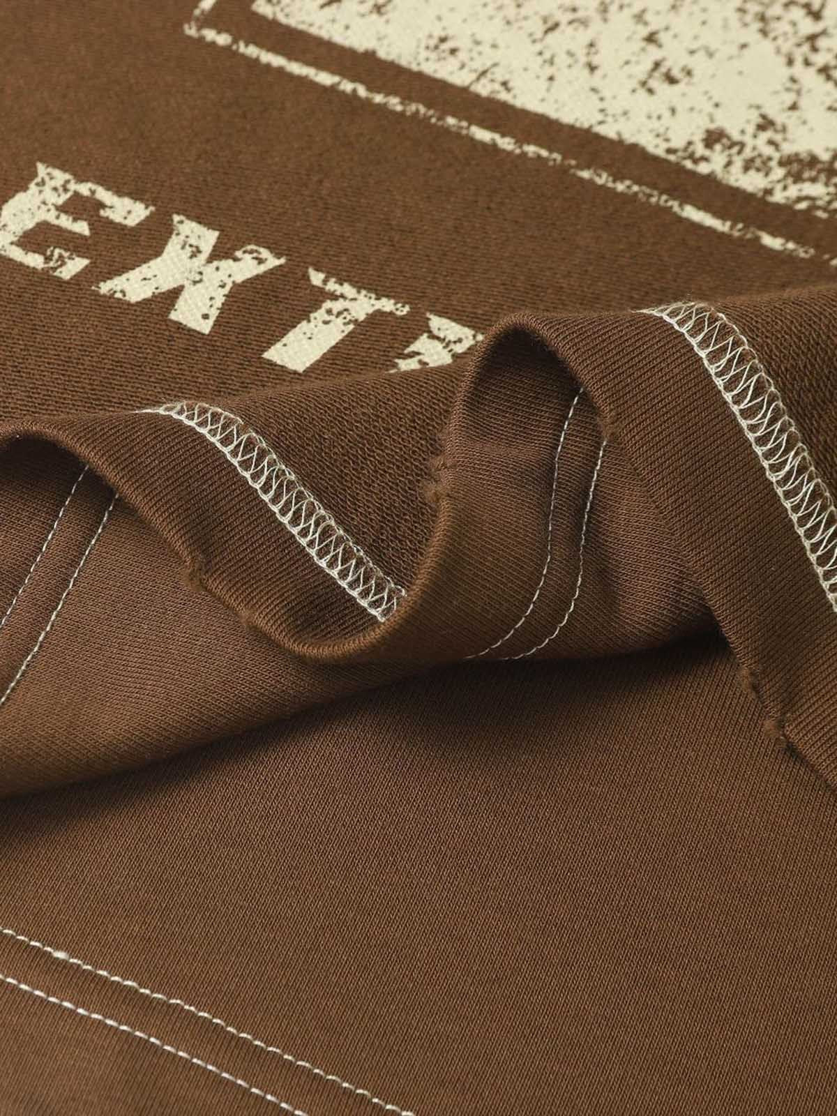 Distressed Graphic T-Shirt for Men – Casual Sporty Streetwear Tee for Spring and Summer