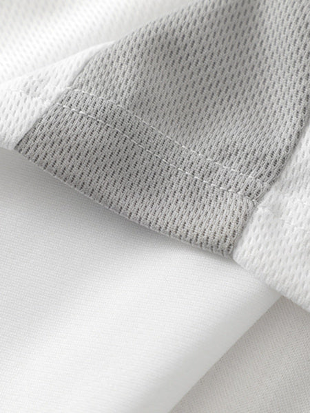 Gothic Font Jersey Street T-Shirt – Casual Color Block Tee for Men and Women