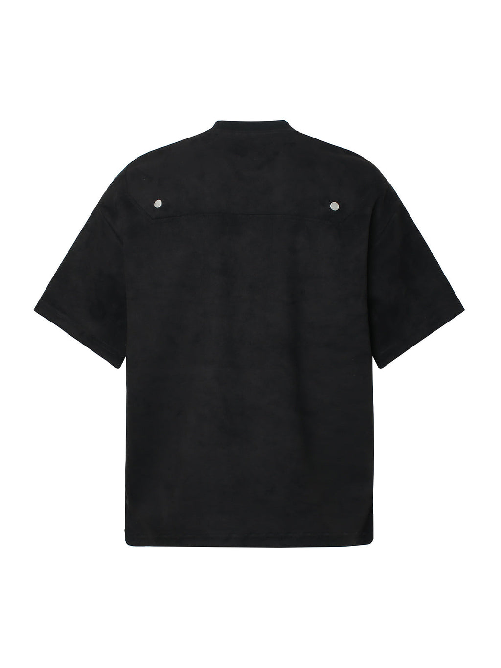 Black Embroidered Logo Short-Sleeve Shirt – Casual Cotton Button-Down for Men and Women