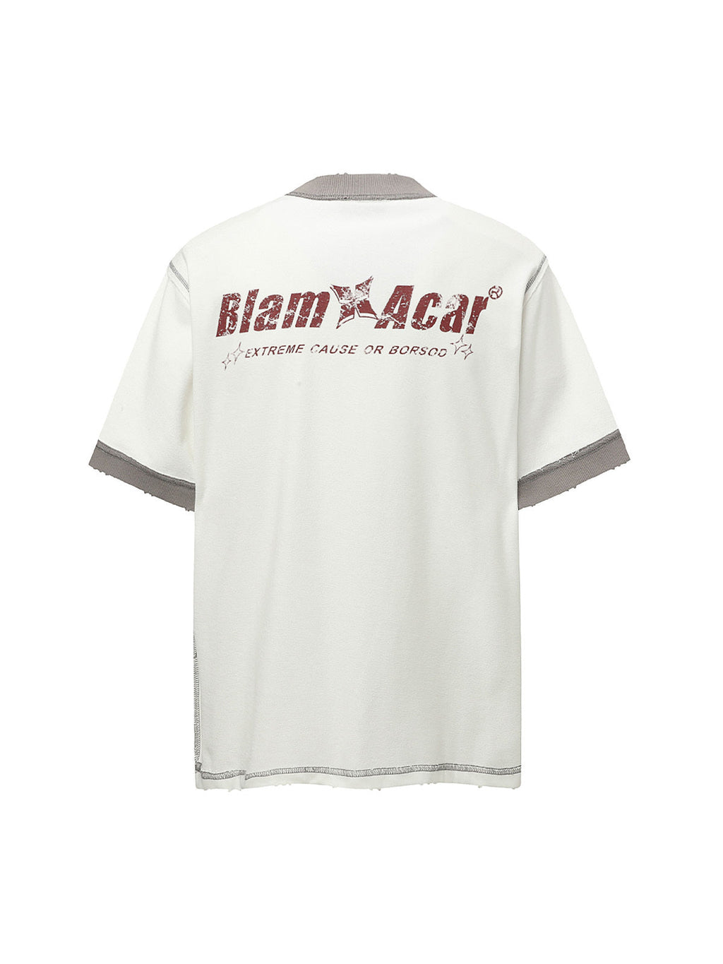 Distressed Graphic T-Shirt for Men – Casual Sporty Streetwear Tee for Spring and Summer