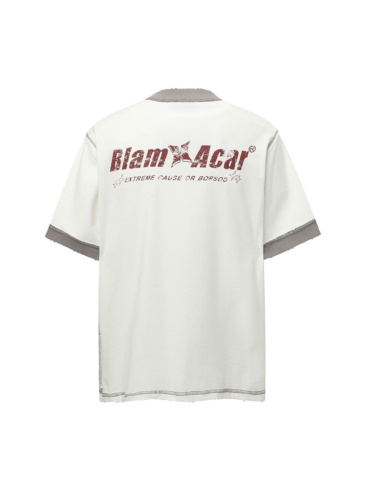 Distressed Graphic T-Shirt for Men – Casual Sporty Streetwear Tee for Spring and Summer