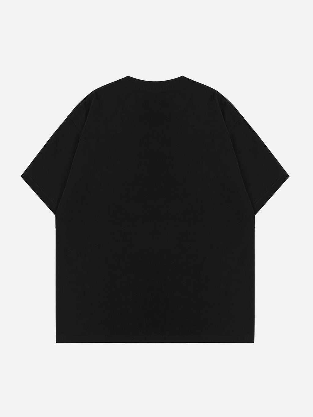 Black T-Shirt with Flame Graphic – Casual Cotton Short Sleeve Tee