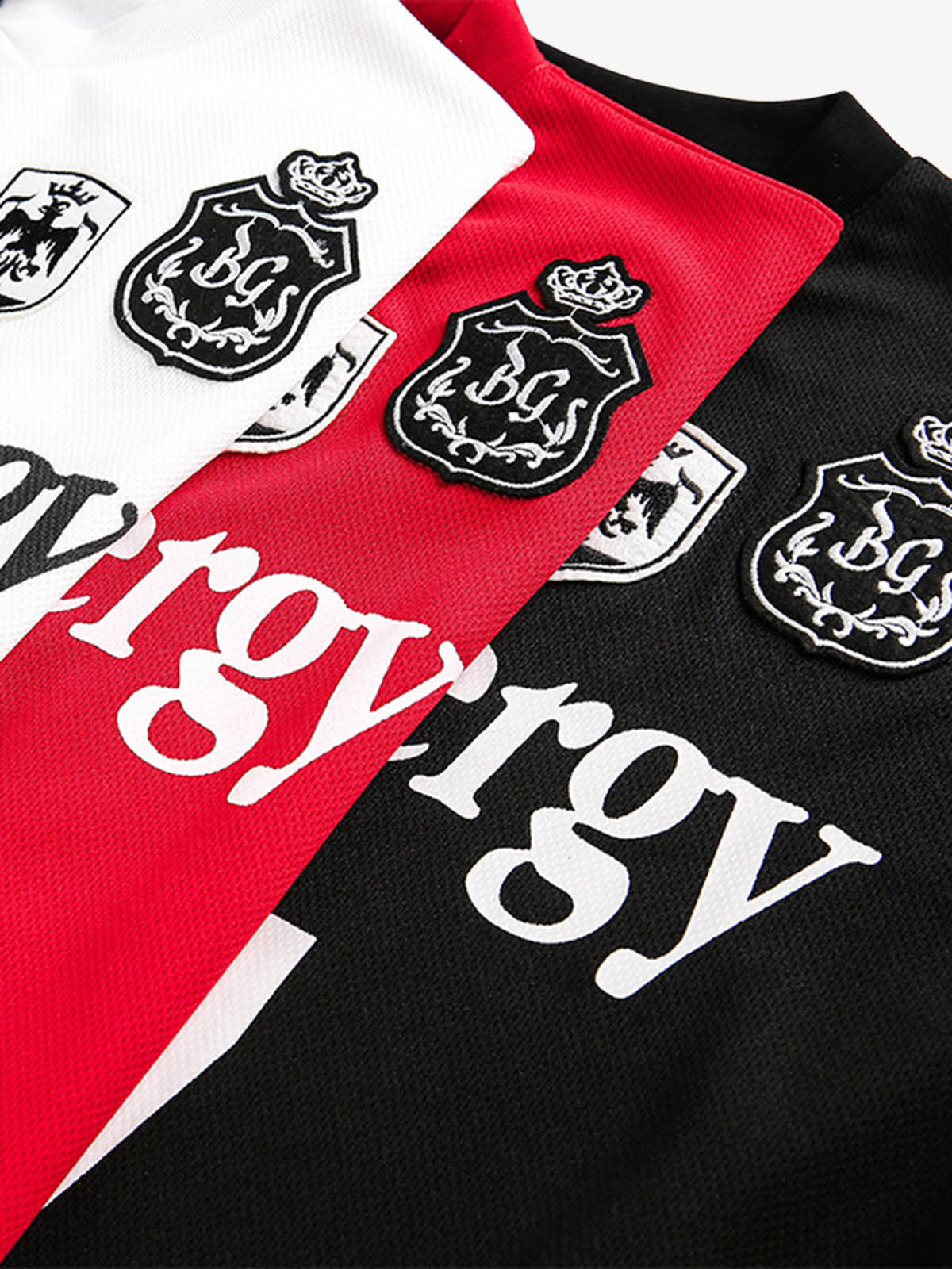 Red Long Sleeve Sports Jersey with Bold Number and Logo – Athletic Team Tee for Fall and Winter