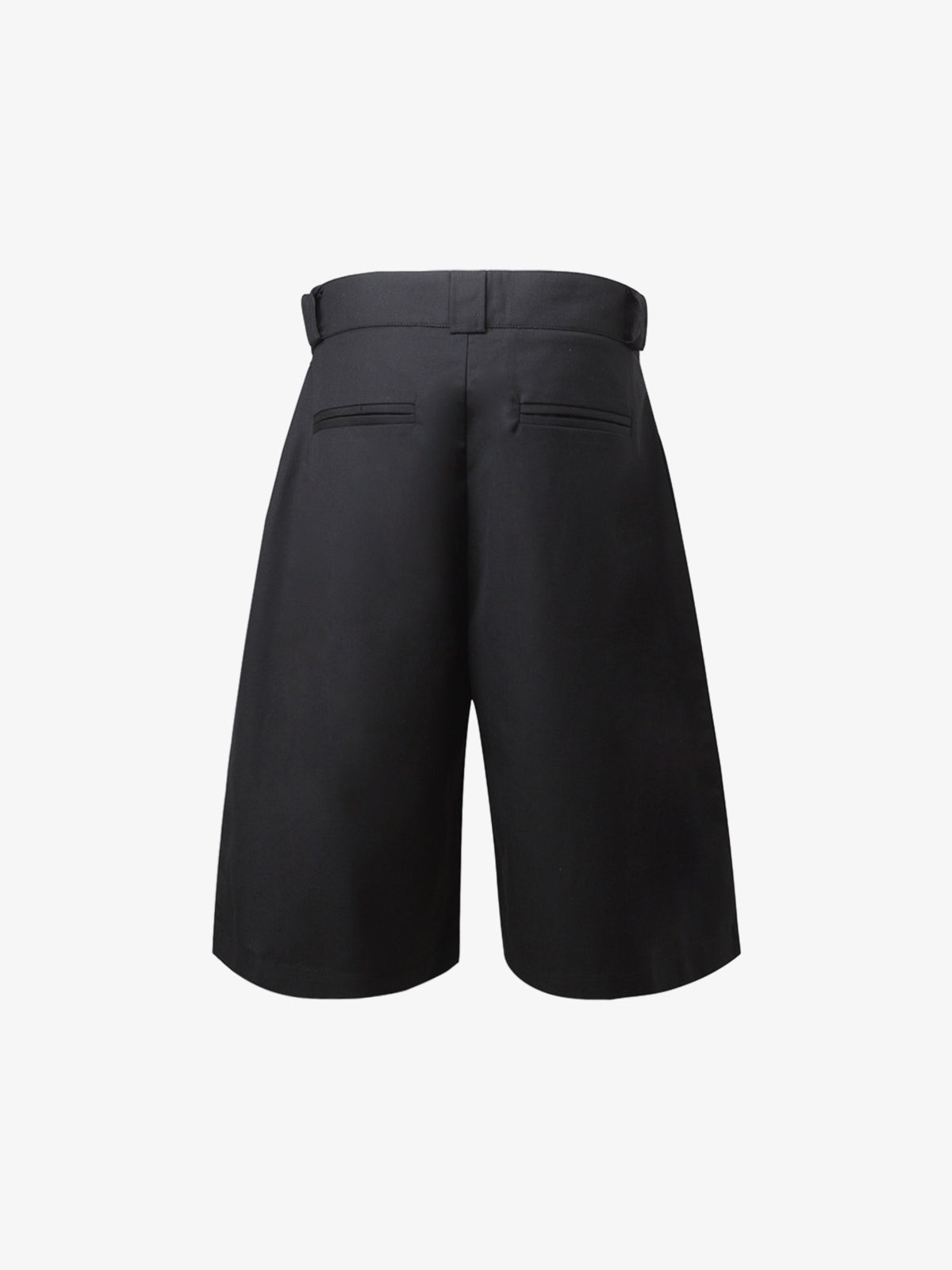 Men’s Black Wide-Leg Shorts with Tassel Accent and Asymmetrical Hem – Stylish Warm-Weather Streetwear