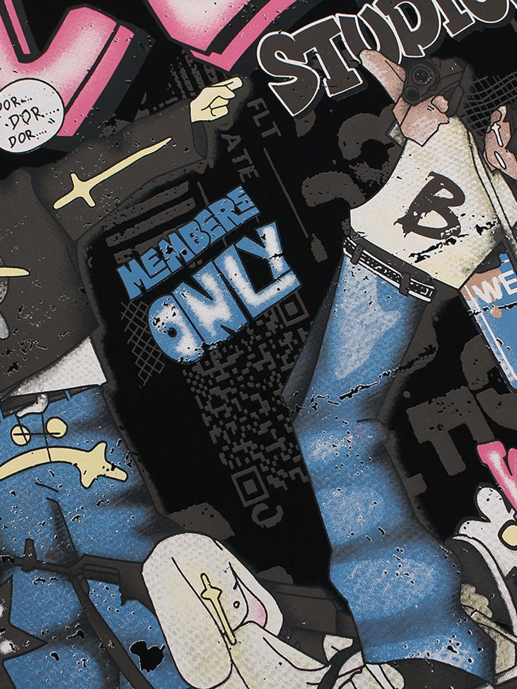 AGN Studios Graphic T-Shirt – Casual Streetwear Cotton Tee with Vibrant Graffiti Design