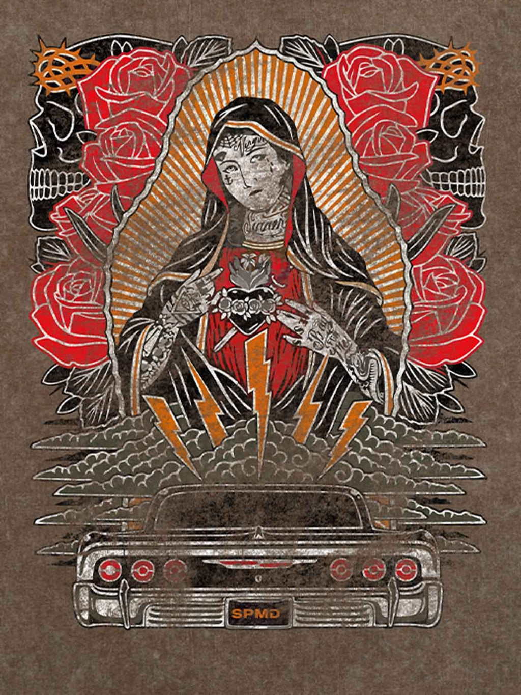 Vintage-Inspired Graphic T-Shirt with Car Illustration – Casual Cotton Streetwear Tee for Spring and Summer