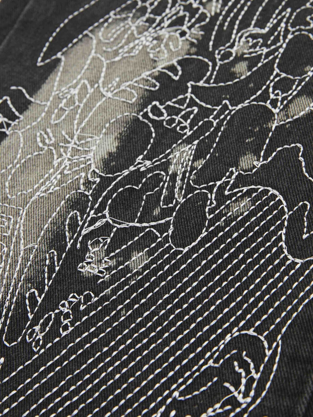 Black Distressed Denim Jeans with Elastic Waist – Straight-Leg Streetwear for Fall and Winter