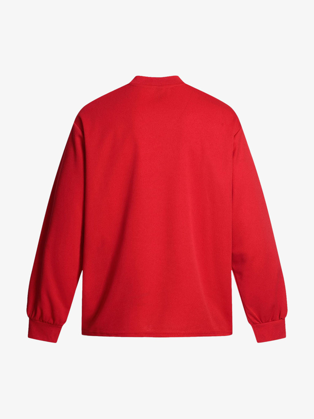 Red Long Sleeve Sports Jersey with Bold Number and Logo – Athletic Team Tee for Fall and Winter