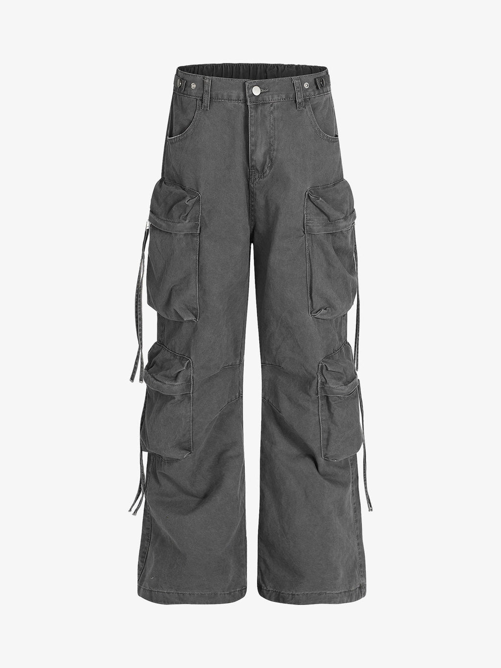 Men’s Utility Cargo Pants with Adjustable Ties – Functional Streetwear for Spring to Fal