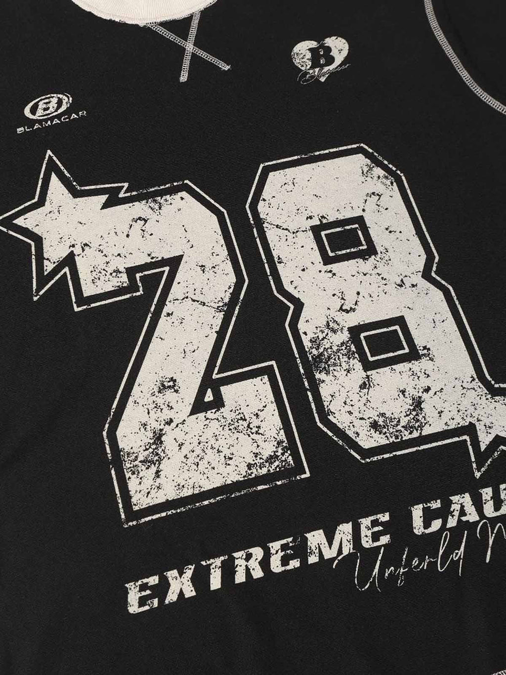 Distressed Graphic T-Shirt for Men – Casual Sporty Streetwear Tee for Spring and Summer