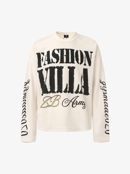 Graphic Print Long Sleeve Top – Casual Streetwear Tee for Men and Women
