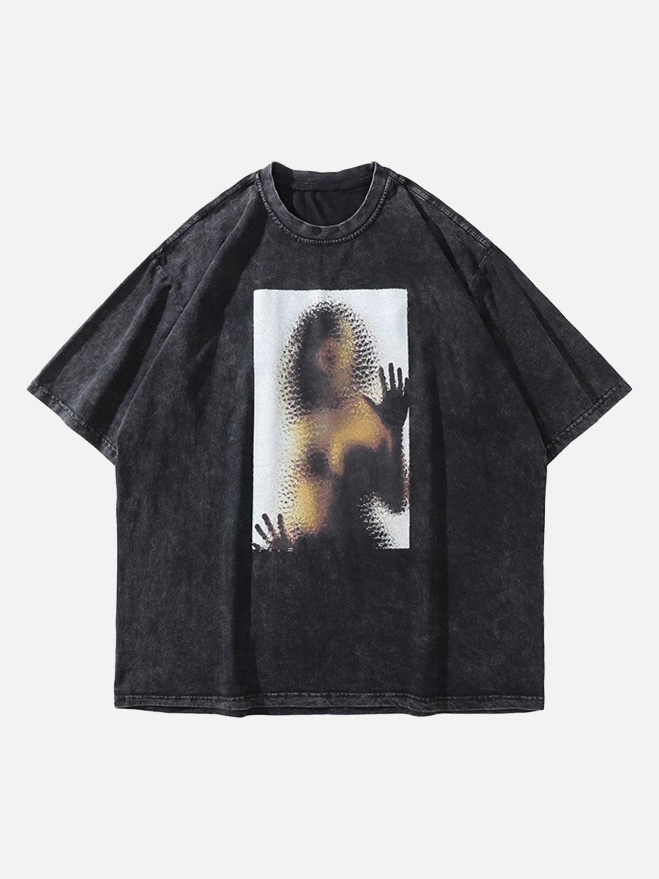 Oversized Graphic T-Shirt – Casual Abstract Art Cotton Tee for Spring and Summer