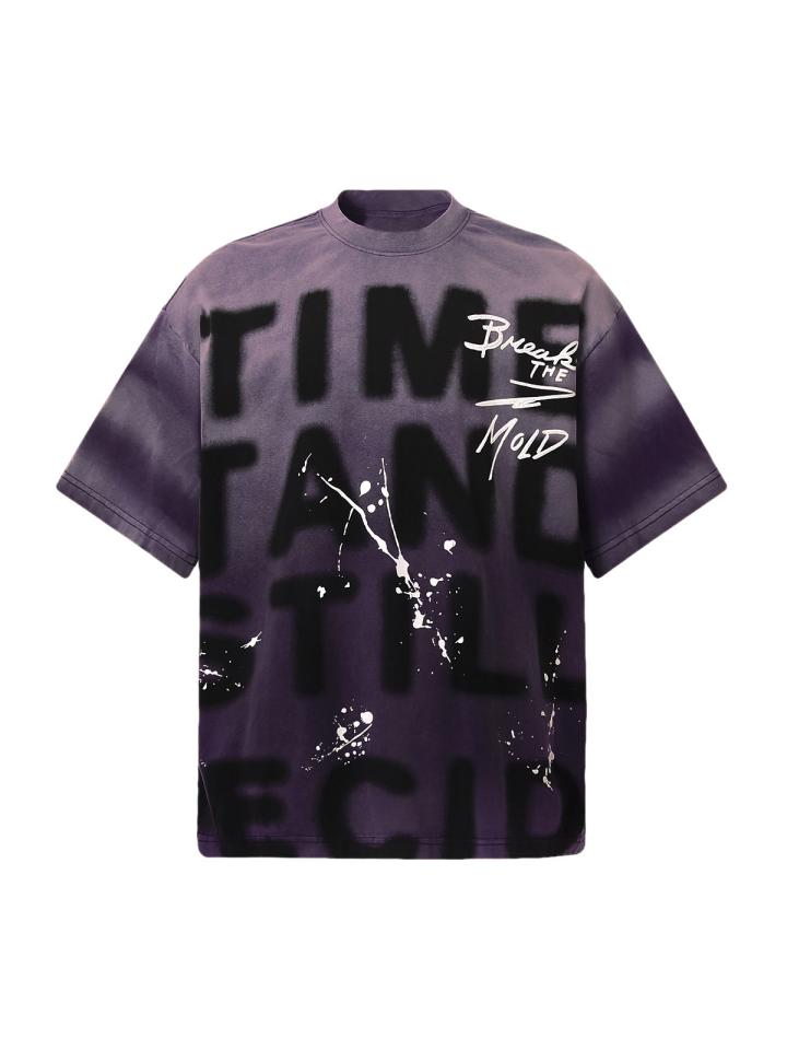 Tie-Dye Graphic T-Shirt – Casual Cotton Blend Short Sleeve Tee for Men and Women