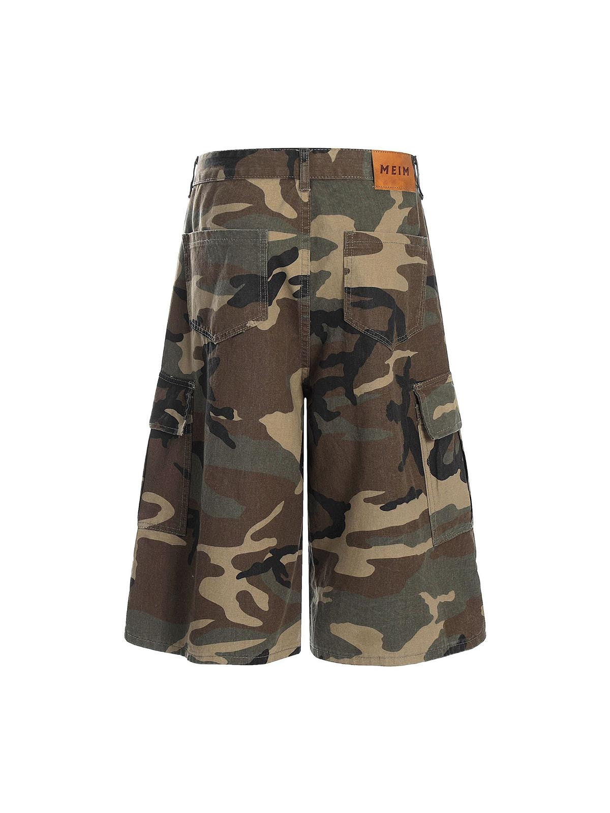 Unisex Camo Cargo Culottes with Utility Pockets – Lightweight Outdoor Pants for Spring/Summer